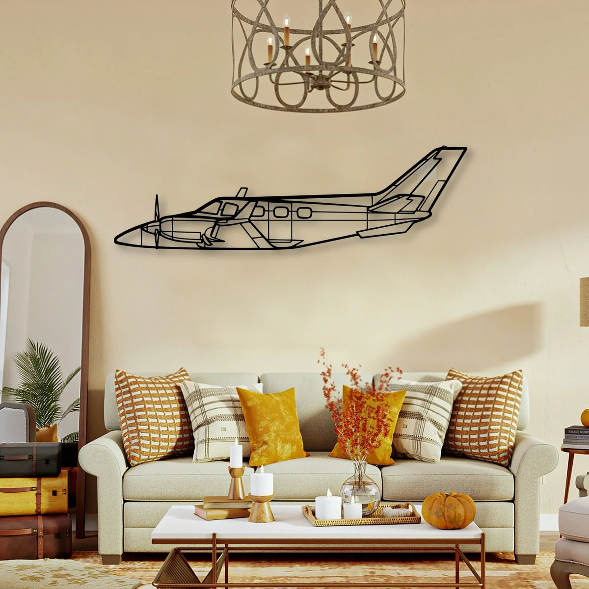 M20C Classic Aircraft Silhouette Metal Wall Art - Tinvibe