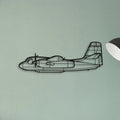 M20E Classic Aircraft Silhouette Metal Wall Art - Tinvibe