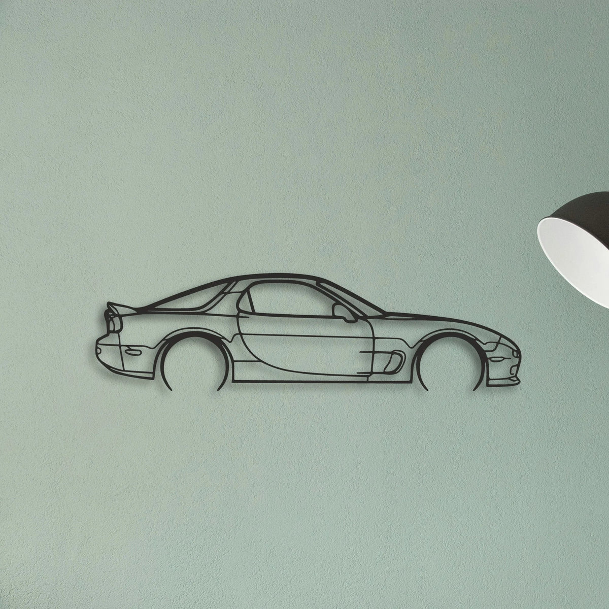 Mazda RX7 Classic Silhouette Metal Wall Art - Tinvibe