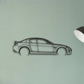 Mazda RX8 Classic Silhouette Metal Wall Art - Tinvibe