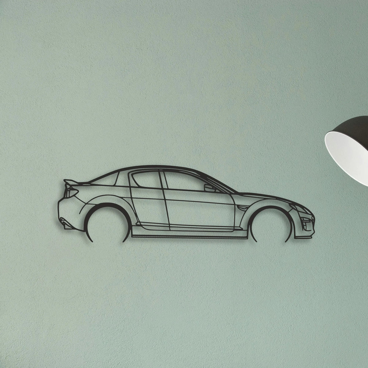 Mazda RX8 Classic Silhouette Metal Wall Art - Tinvibe