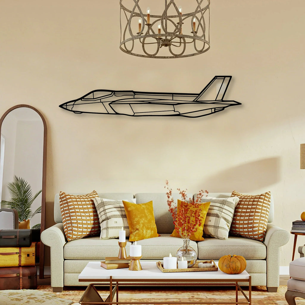 Md 11 Classic Aircraft Silhouette Metal Wall Art - Tinvibe