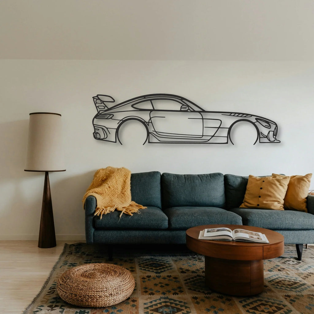 Mercedes AMG GT Classic Silhouette Metal Wall Art - Tinvibe