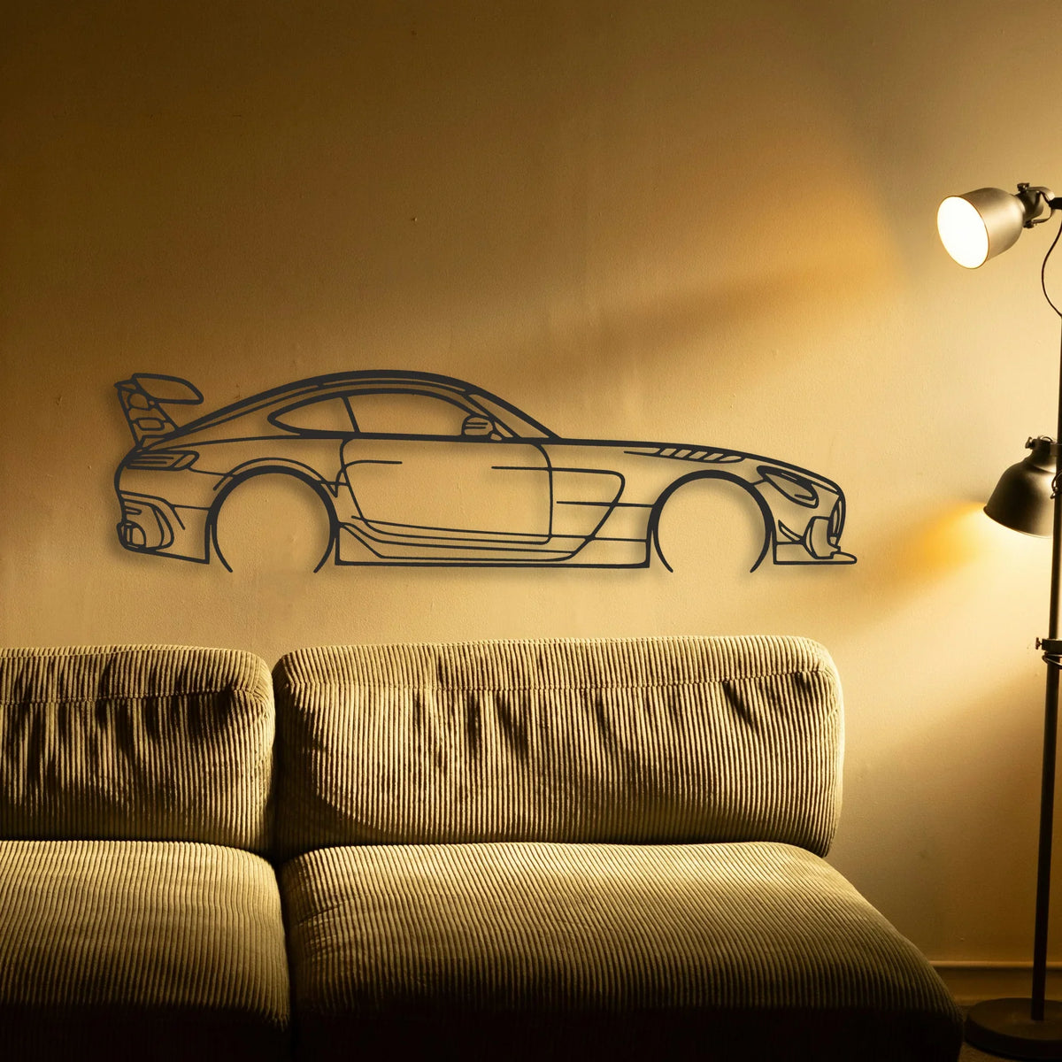Mercedes AMG GT Classic Silhouette Metal Wall Art - Tinvibe