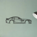Mercedes AMG GTS Classic Silhouette Metal Wall Art - Tinvibe