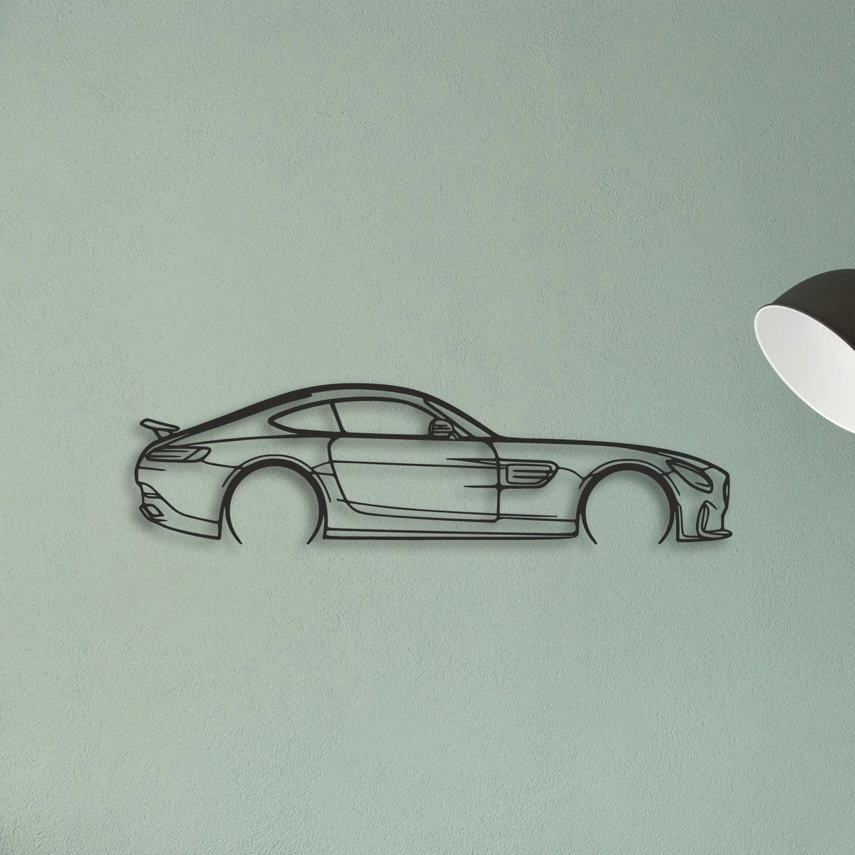 Mercedes AMG GTS Classic Silhouette Metal Wall Art - Tinvibe