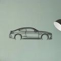 Mercedes C300 Coupe Classic Silhouette Metal Wall Art - Tinvibe