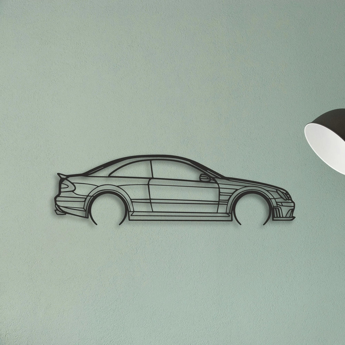 Mercedes CLK63 Classic Silhouette Metal Wall Art - Tinvibe