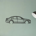 Mercedes E63 AMG Classic Silhouette Metal Wall Art - Tinvibe