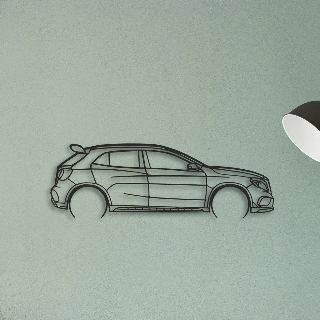 Mercedes GLA 45 Classic Silhouette Metal Wall Art - Tinvibe