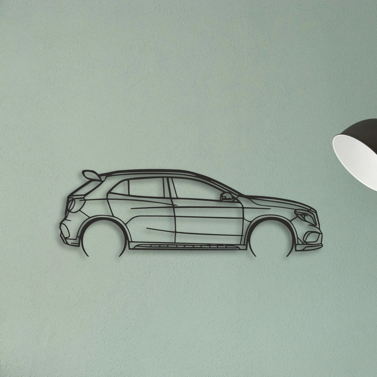 Mercedes GLA 45 Classic Silhouette Metal Wall Art - Tinvibe
