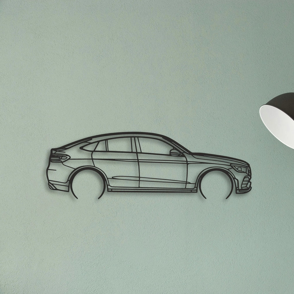 Mercedes GLC Coupe Classic Silhouette Metal Wall Art - Tinvibe
