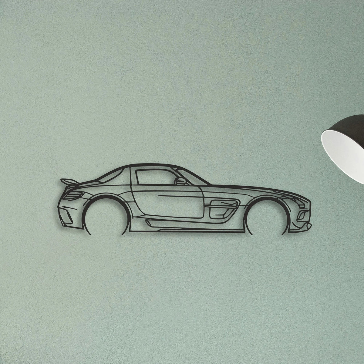 Mercedes SLS AMG Classic Silhouette Metal Wall Art - Tinvibe