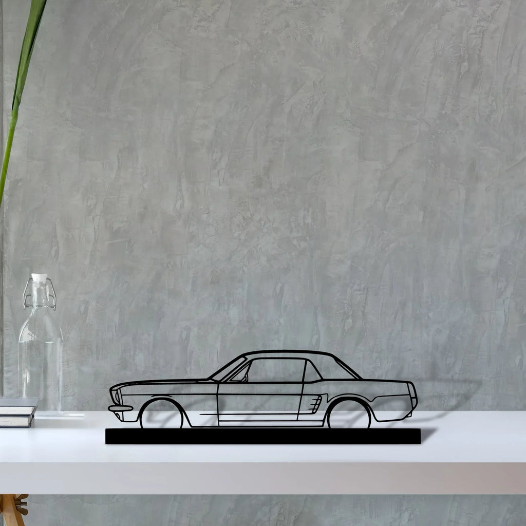 mustang-coupe-1966 Silhouette Metal Art Stand - Tinvibe