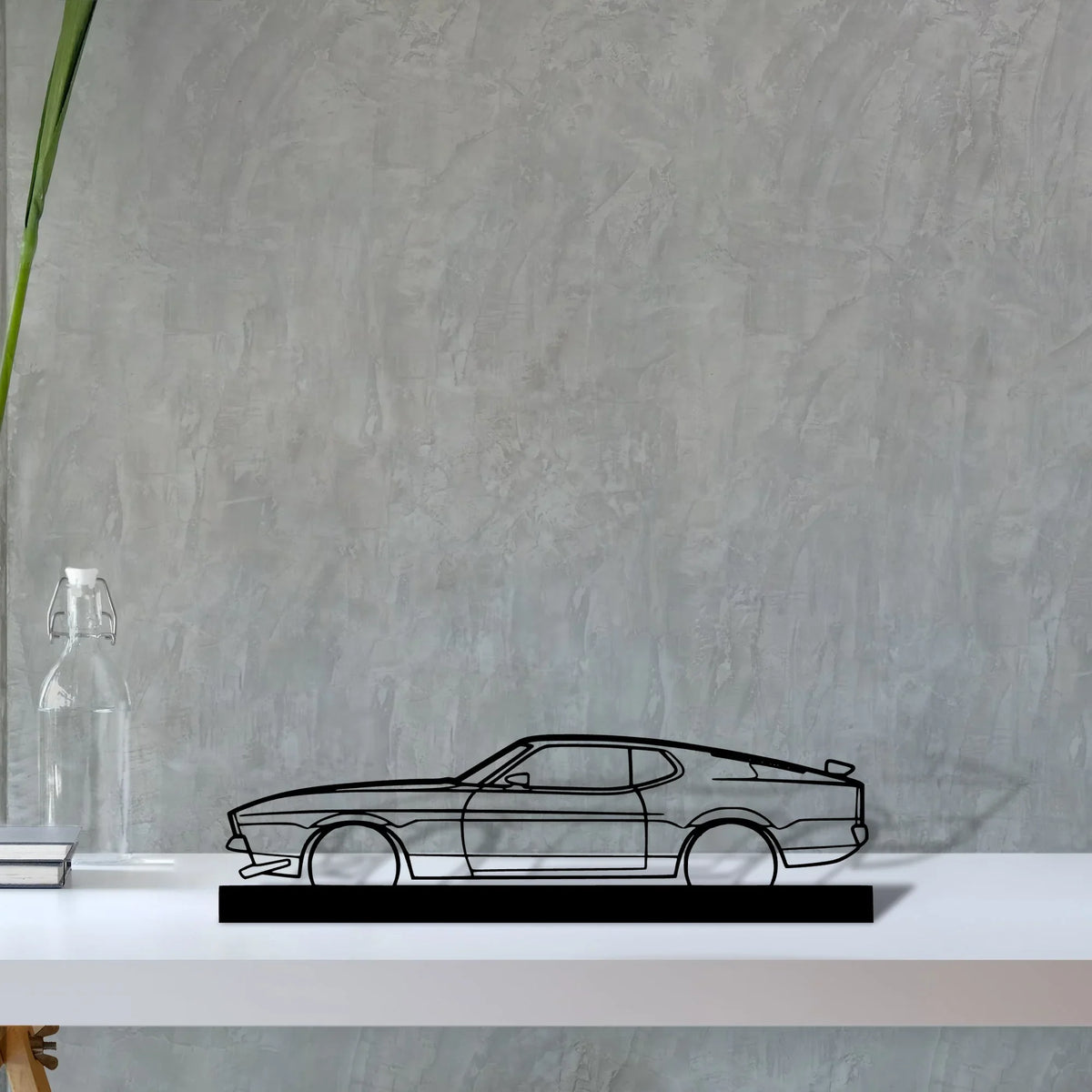 mustang-mach-1 Silhouette Metal Art Stand - Tinvibe
