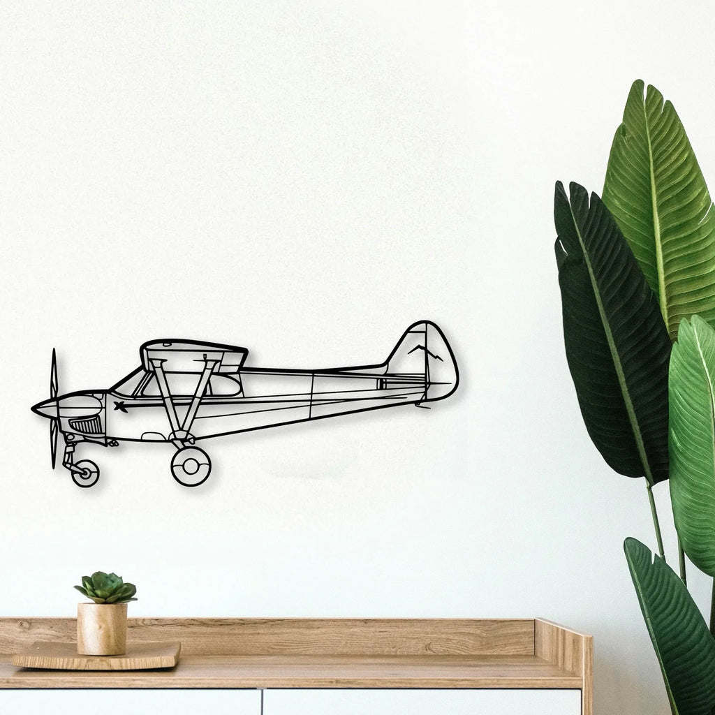 Nxcub Classic Aircraft Silhouette Metal Wall Art - Tinvibe