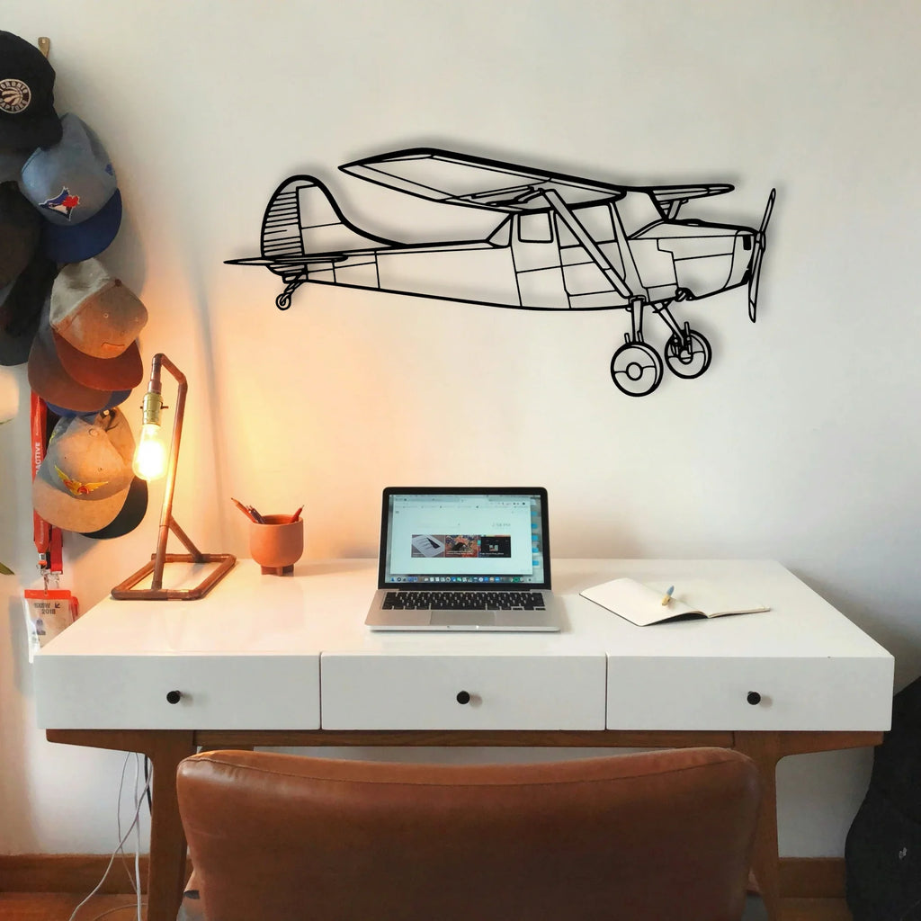 O 1 Bird Dog Classic Aircraft Silhouette Metal Wall Art - Tinvibe
