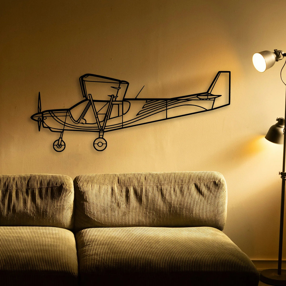 PA 24 Comanche Classic Aircraft Silhouette Metal Wall Art - Tinvibe