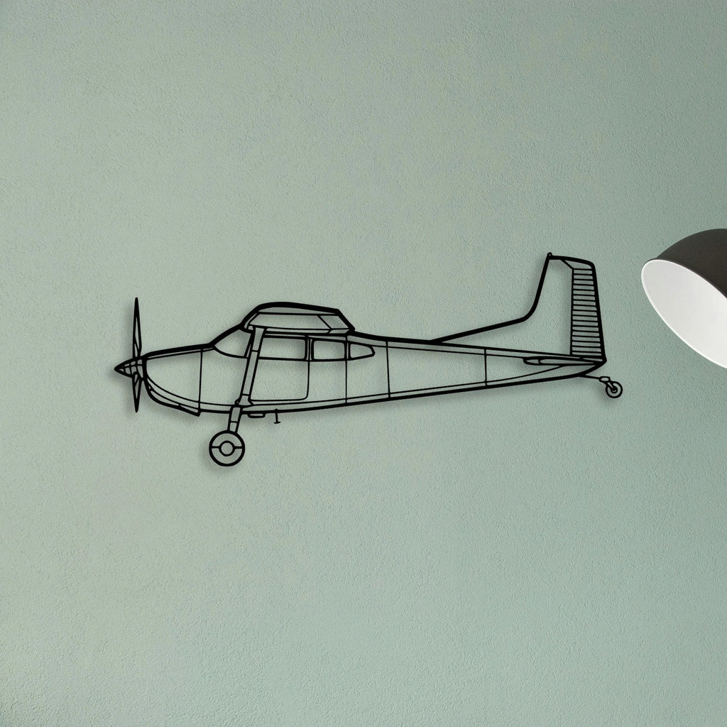 PA 28 Classic Aircraft Silhouette Metal Wall Art - Tinvibe
