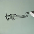 PA 34 200T Seneca Ii Classic Aircraft Silhouette Metal Wall Art - Tinvibe