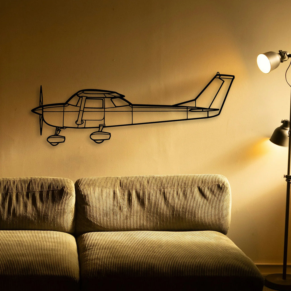 PA 34 200T Seneca Ii Classic Aircraft Silhouette Metal Wall Art - Tinvibe
