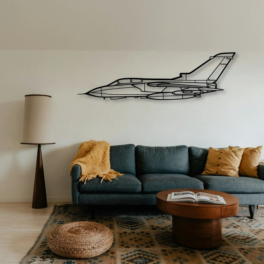 Panavia Tornado Classic Aircraft Silhouette Metal Wall Art - Tinvibe
