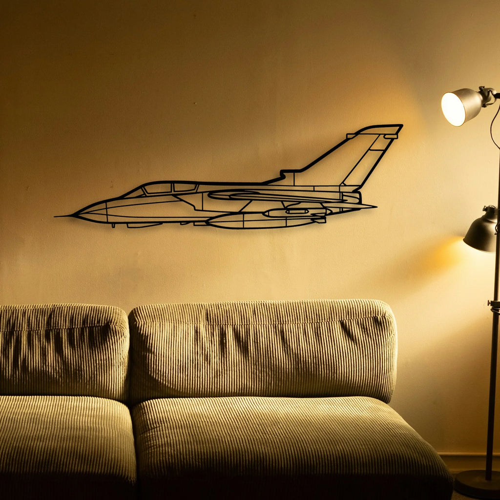 Panavia Tornado Classic Aircraft Silhouette Metal Wall Art - Tinvibe