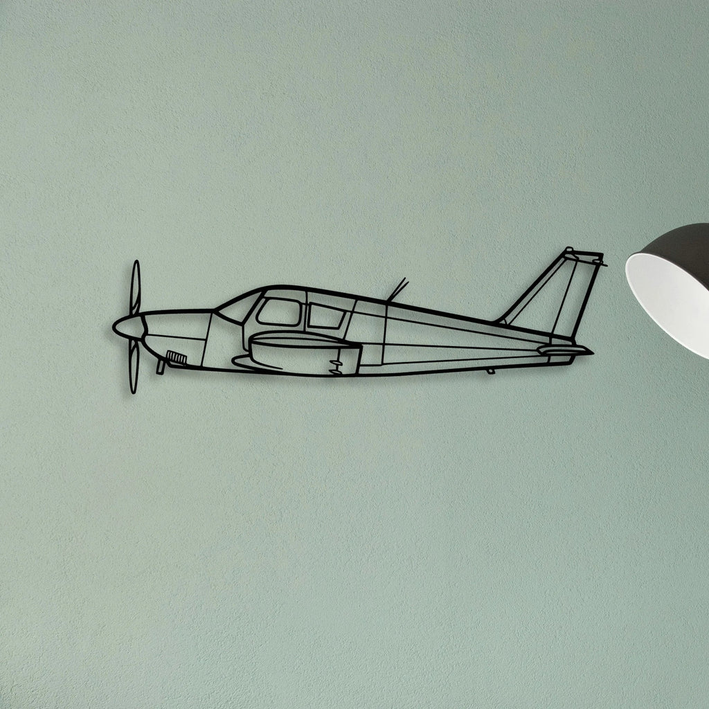 Piper Classic Aircraft Silhouette Metal Wall Art - Tinvibe