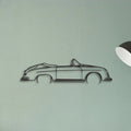 Porsche 356 Speedster Classic Silhouette Metal Wall Art - Tinvibe