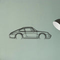 Porsche 911 Model 993 Classic Silhouette Metal Wall Art - Tinvibe