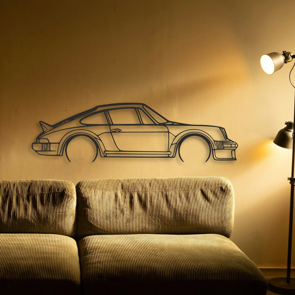 Porsche 911 SC GROUP4 Classic Silhouette Metal Wall Art - Tinvibe
