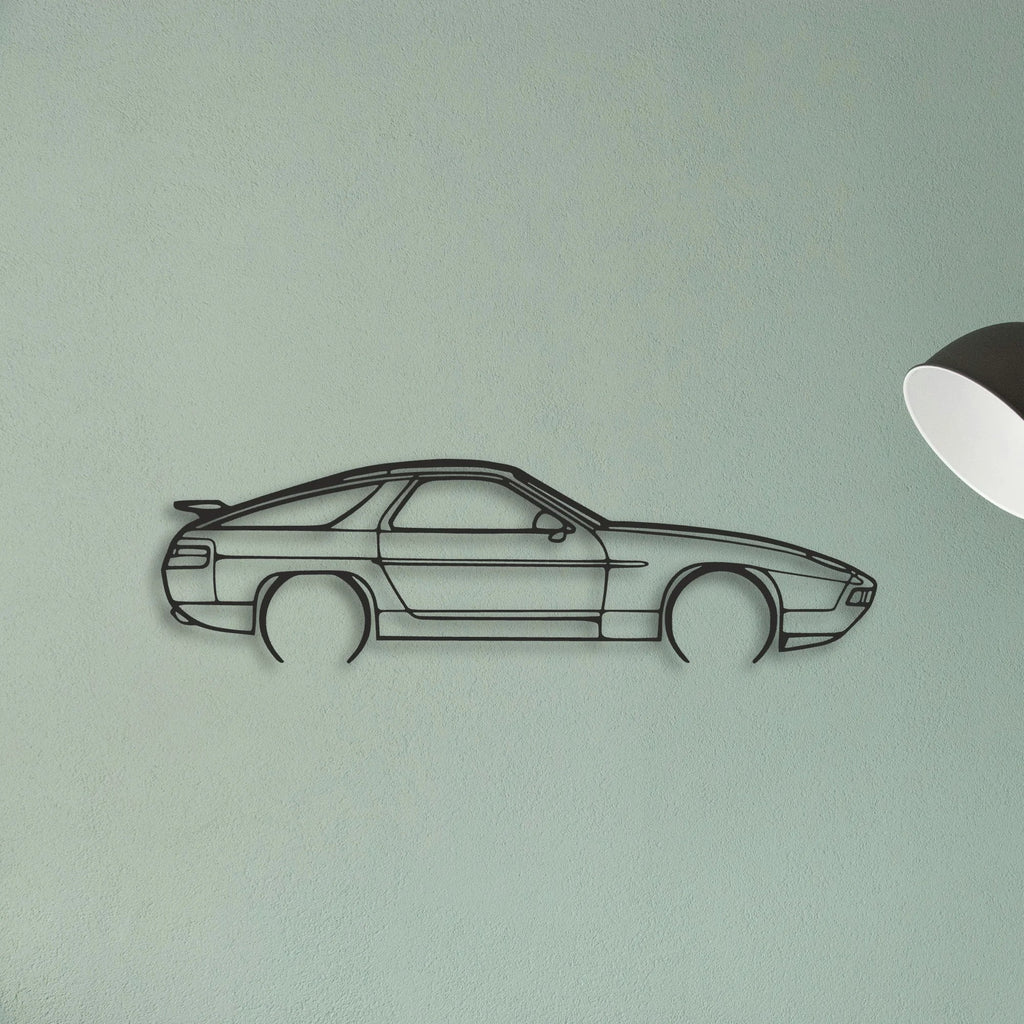 Porsche 928 GTS Classic Silhouette Metal Wall Art - Tinvibe