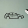 Porsche Cayenne Turbo Classic Silhouette Metal Wall Art - Tinvibe
