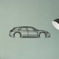 Porsche Taycan Turbo Cross Classic Silhouette Metal Wall Art - Tinvibe