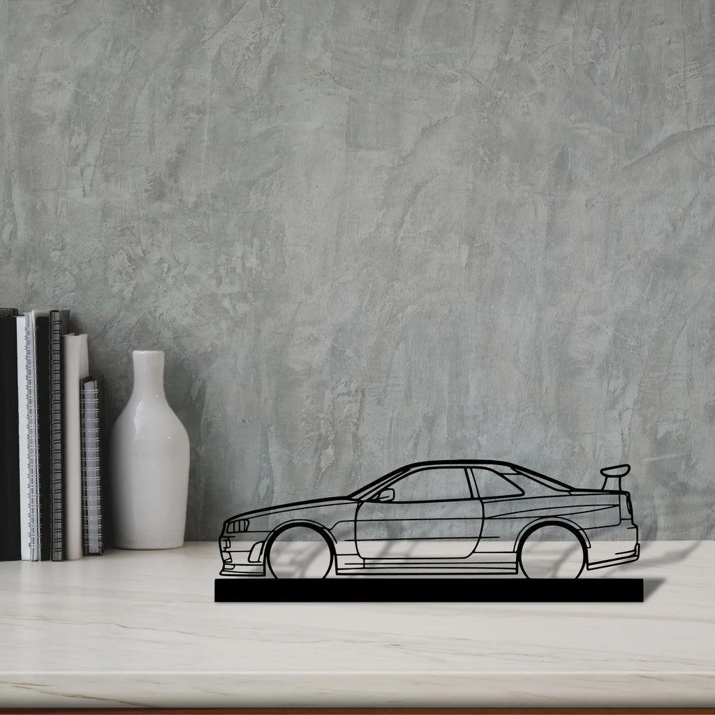 r34-gtr Silhouette Metal Art Stand - Tinvibe