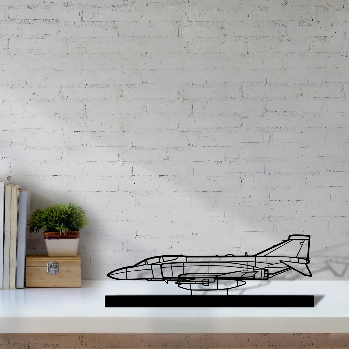 raf-f-4k-phantom-2 Silhouette Metal Art Stand - Tinvibe