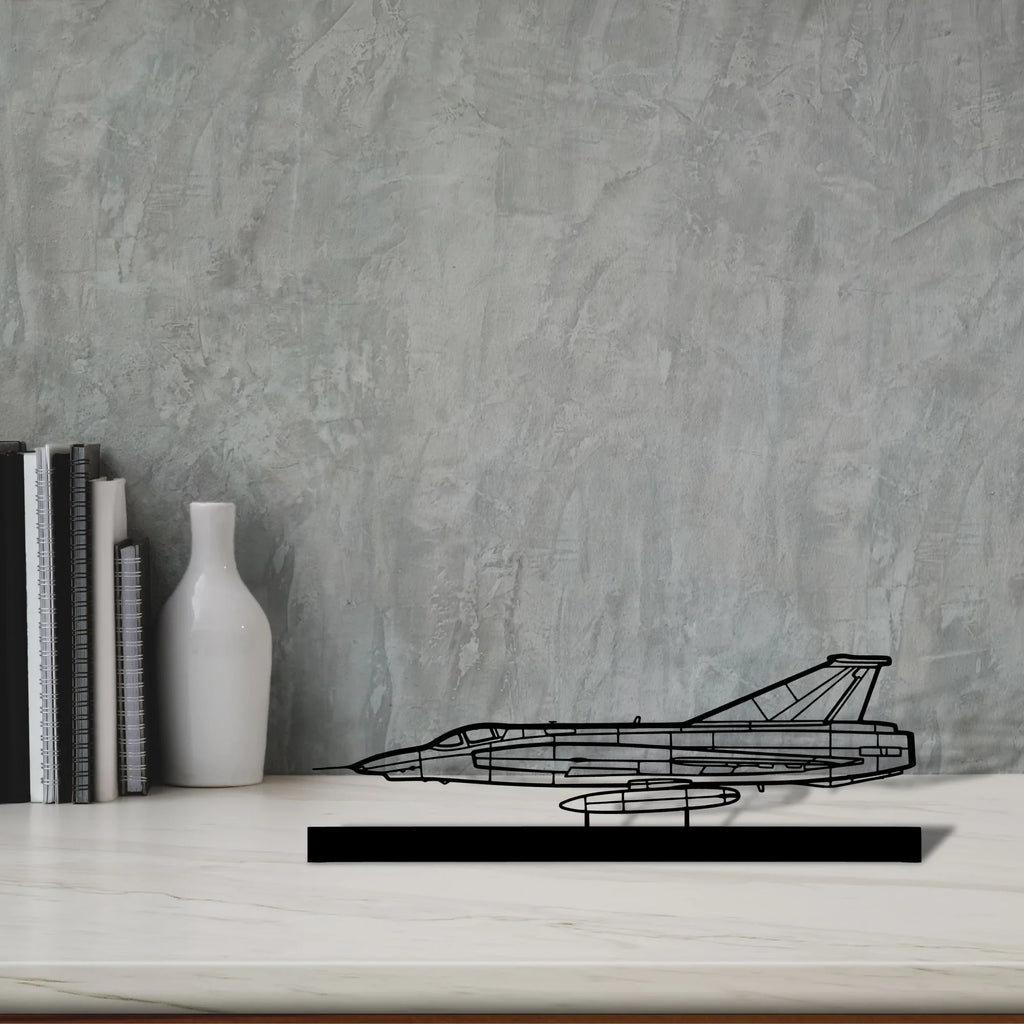 rf-35-draken Silhouette Metal Art Stand - Tinvibe