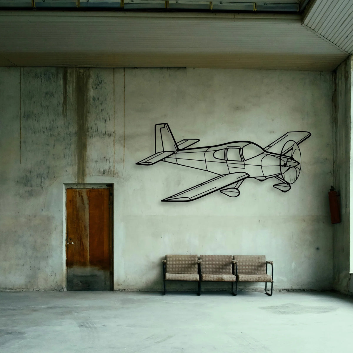 Rv 10 2 Classic Aircraft Silhouette Metal Wall Art - Tinvibe
