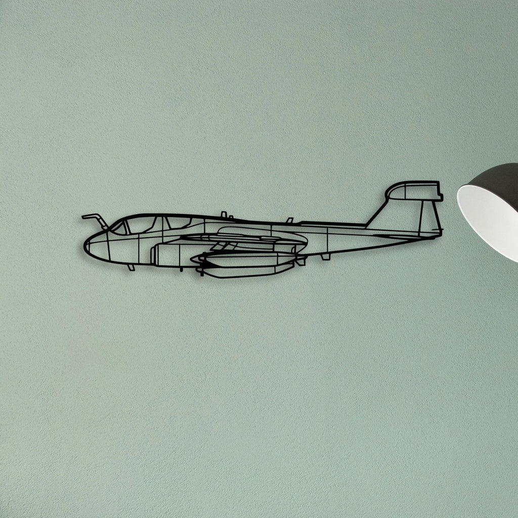 Rv 10 Classic Aircraft Silhouette Metal Wall Art - Tinvibe