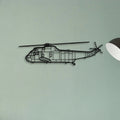 Sh 3 Sea King Classic Aircraft Silhouette Metal Wall Art - Tinvibe