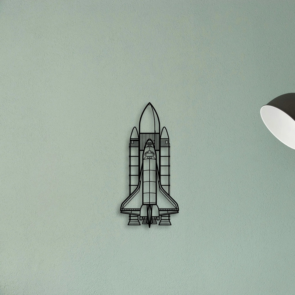 Space System Classic Aircraft Silhouette Metal Wall Art - Tinvibe