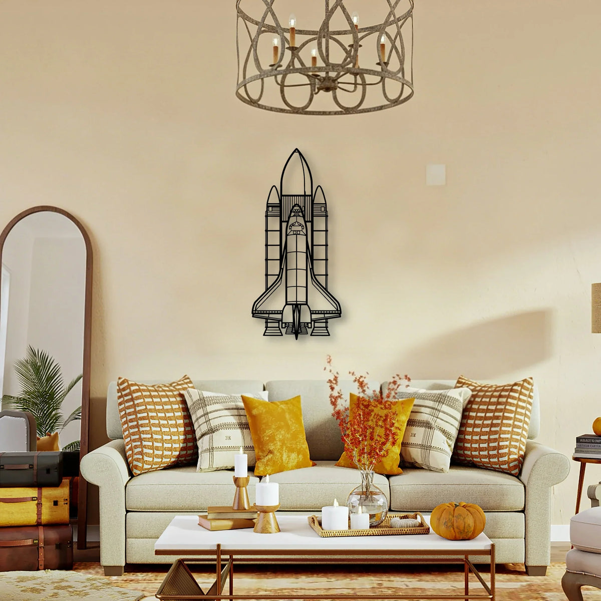 Space System Classic Aircraft Silhouette Metal Wall Art - Tinvibe