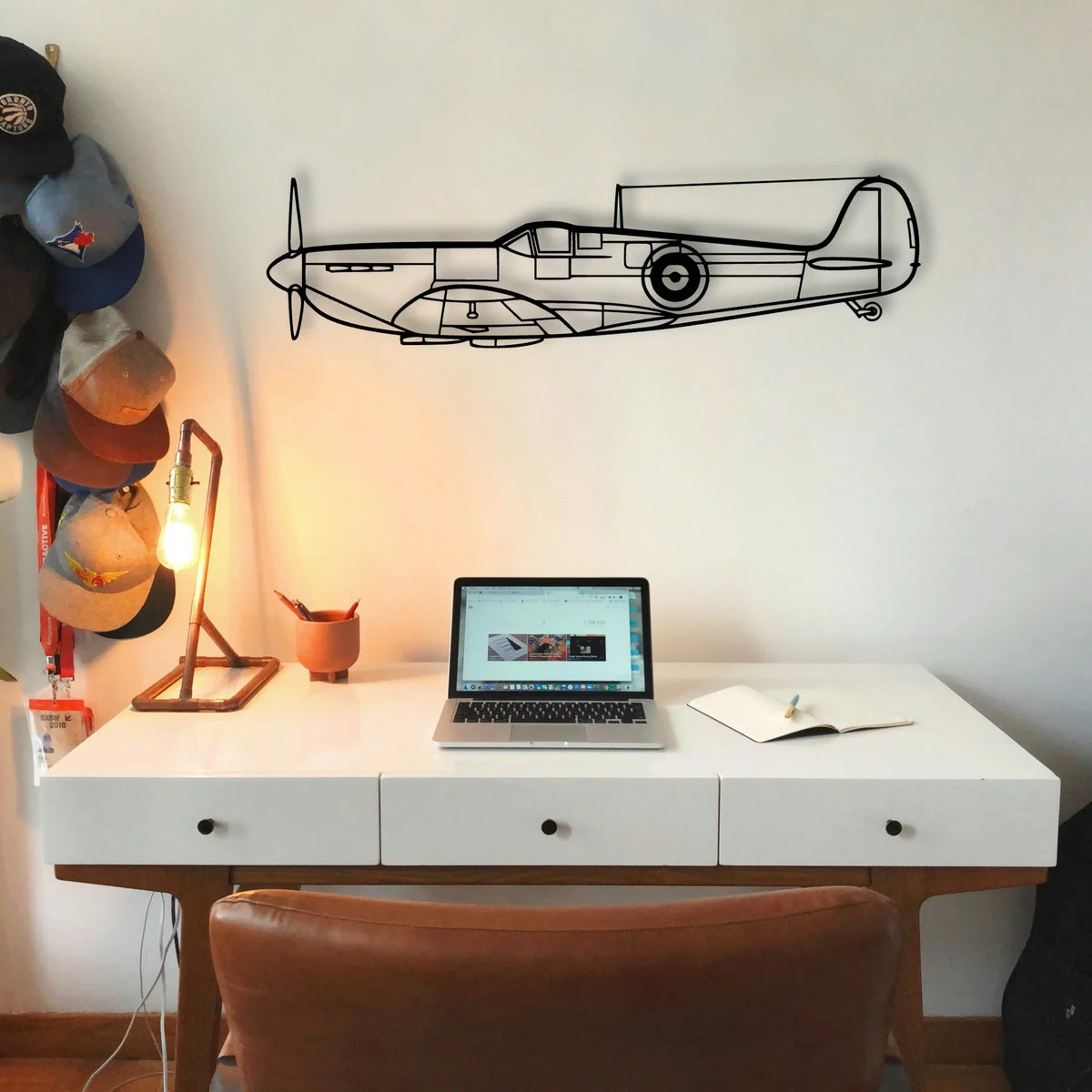 Spitfire Classic Aircraft Silhouette Metal Wall Art - Tinvibe