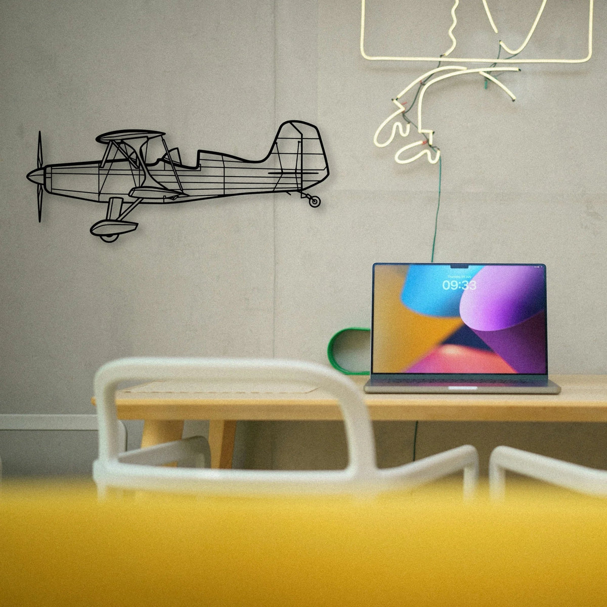 Starduster Too 2 Classic Aircraft Silhouette Metal Wall Art - Tinvibe