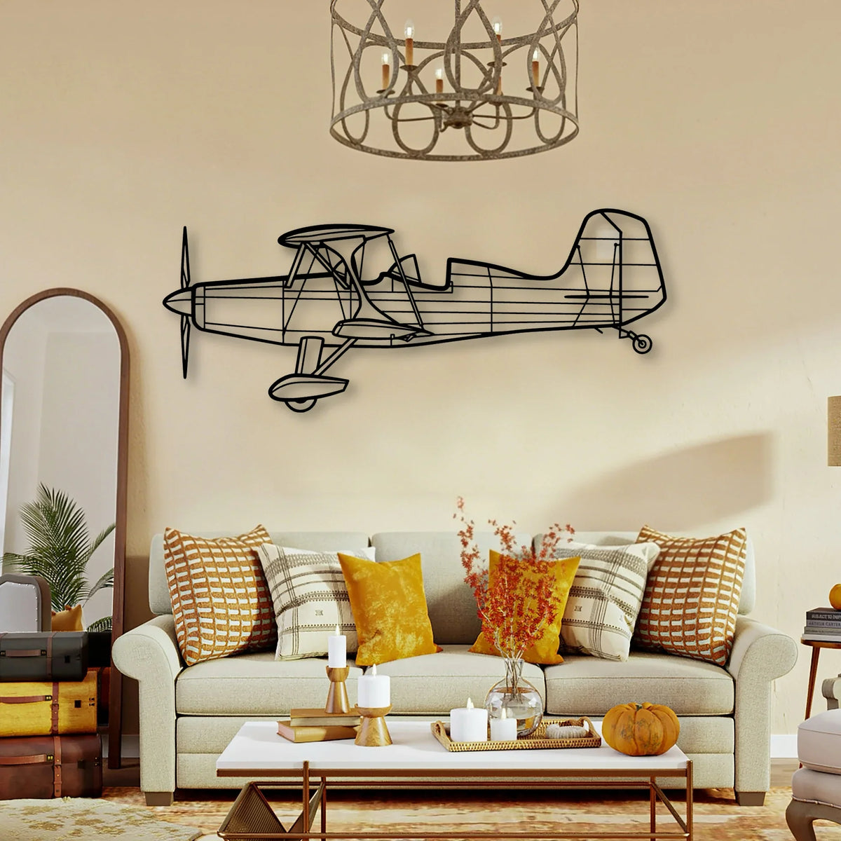 Starduster Too Classic Aircraft Silhouette Metal Wall Art - Tinvibe