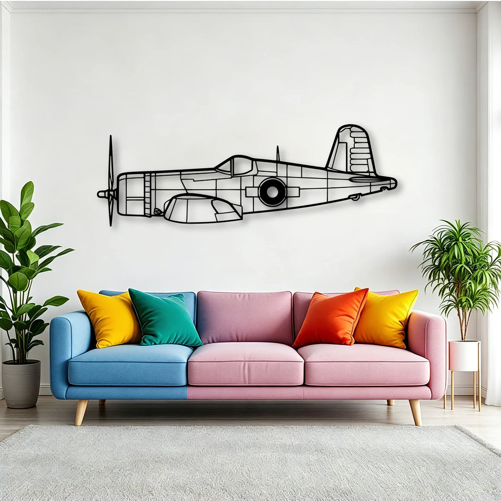 Stearman 2 Classic Aircraft Silhouette Metal Wall Art - Tinvibe