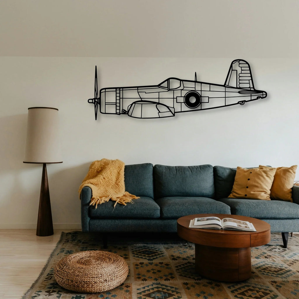 Stearman 2 Classic Aircraft Silhouette Metal Wall Art - Tinvibe