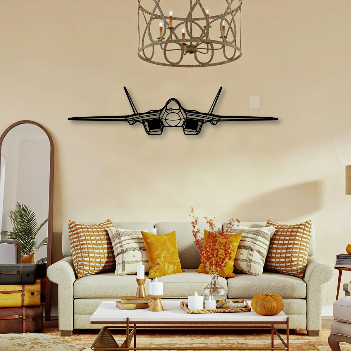 Su 57 Classic Aircraft Silhouette Metal Wall Art - Tinvibe