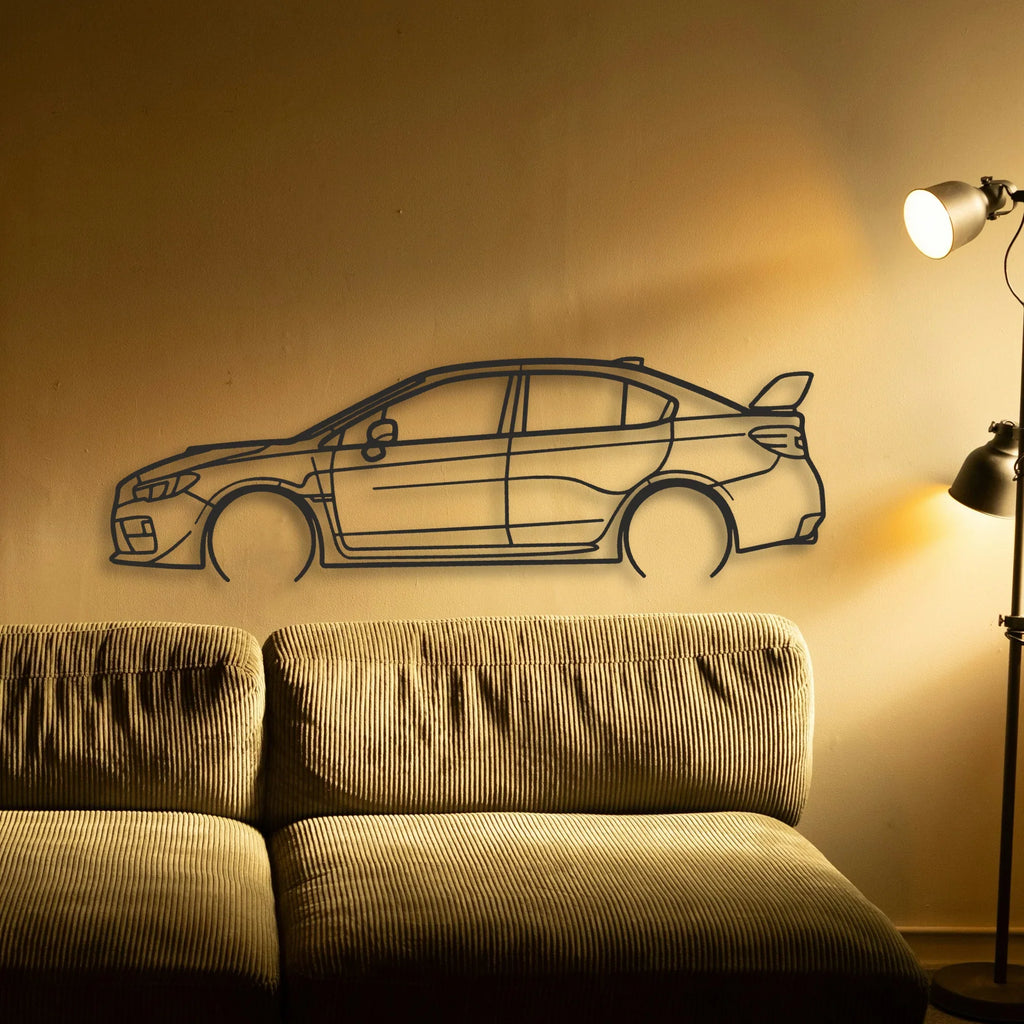 Subaru WRX Classic Silhouette Metal Wall Art - Tinvibe
