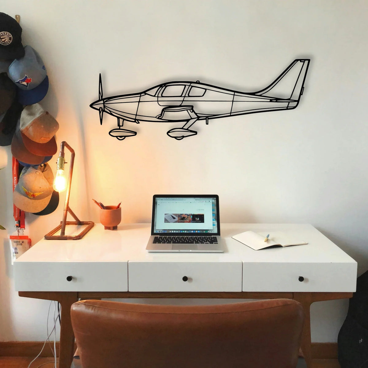 T 6G Texan Classic Aircraft Silhouette Metal Wall Art - Tinvibe